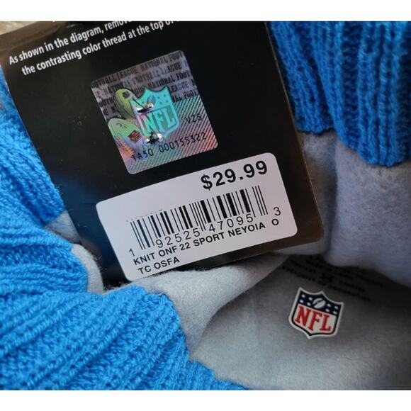 NWT Los Angeles Chargers Sport Knit Pom Beanie Fleece Lining OSFA Unisex - Picture 4 of 5